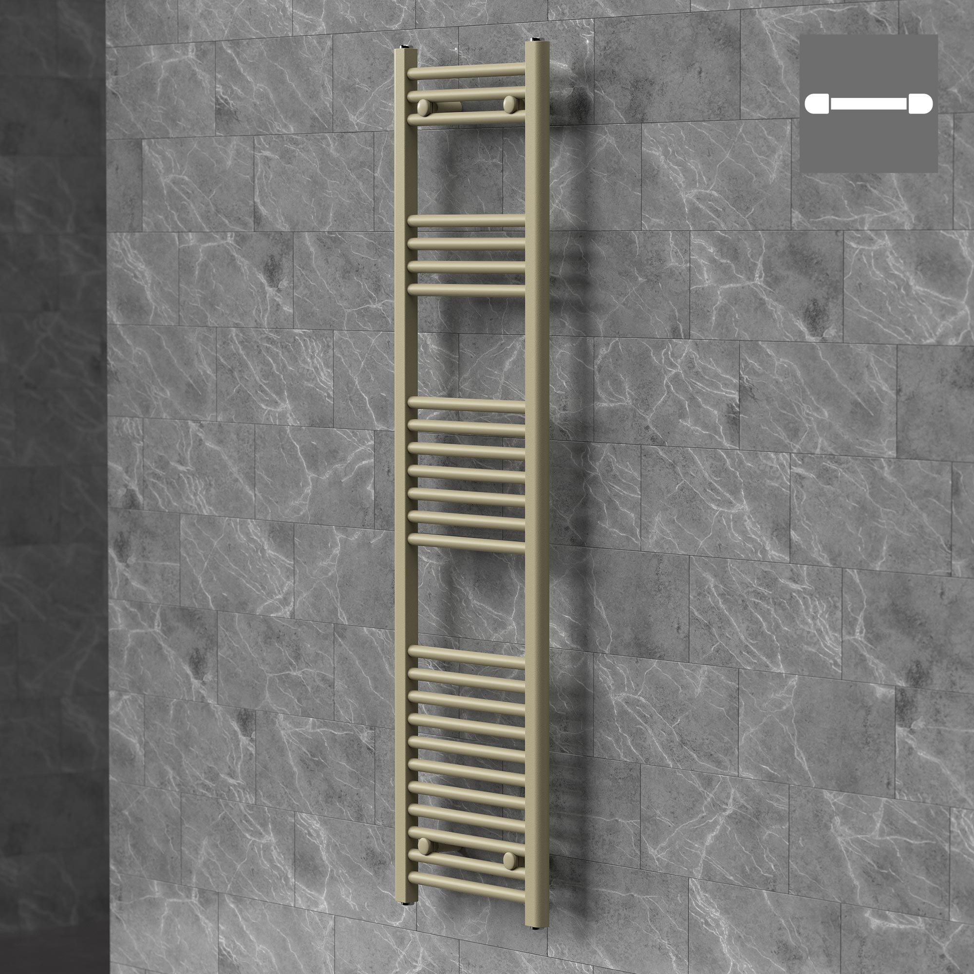Luxebath Handtuchheizkörper Sahara 400x1500mm Badheizkörper Seitenanschluss