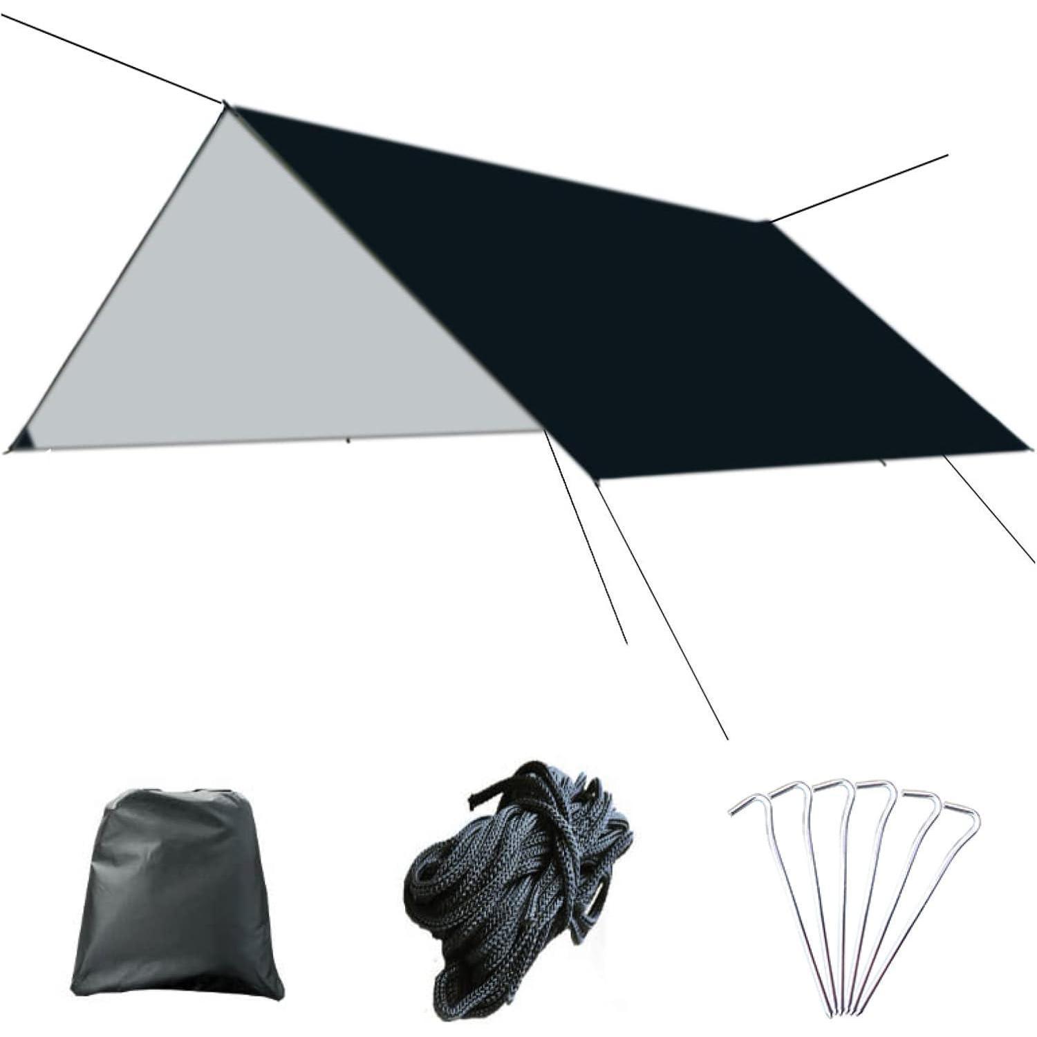 Wasserdichte Zeltplane 3x3m, Leicht & Uv-schutz, Tarp Für Camping & Outdoor