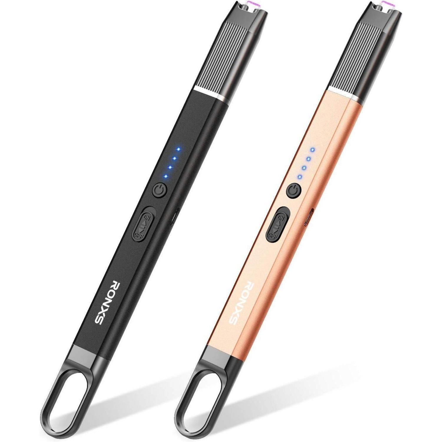 Lichtbogen Stabfeuerzeug Usb Aufladbar, Wind- & Spritzwassergeschützt, 2 Stück