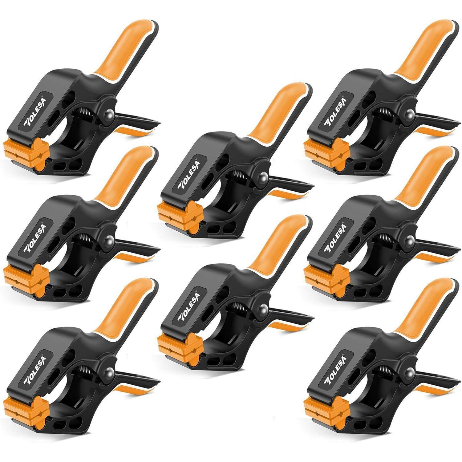 Federzwingen Set 8 Stück 10cm, Nylon Federklemmen Mit Hoher Spannkraft, 46mm Spannweite