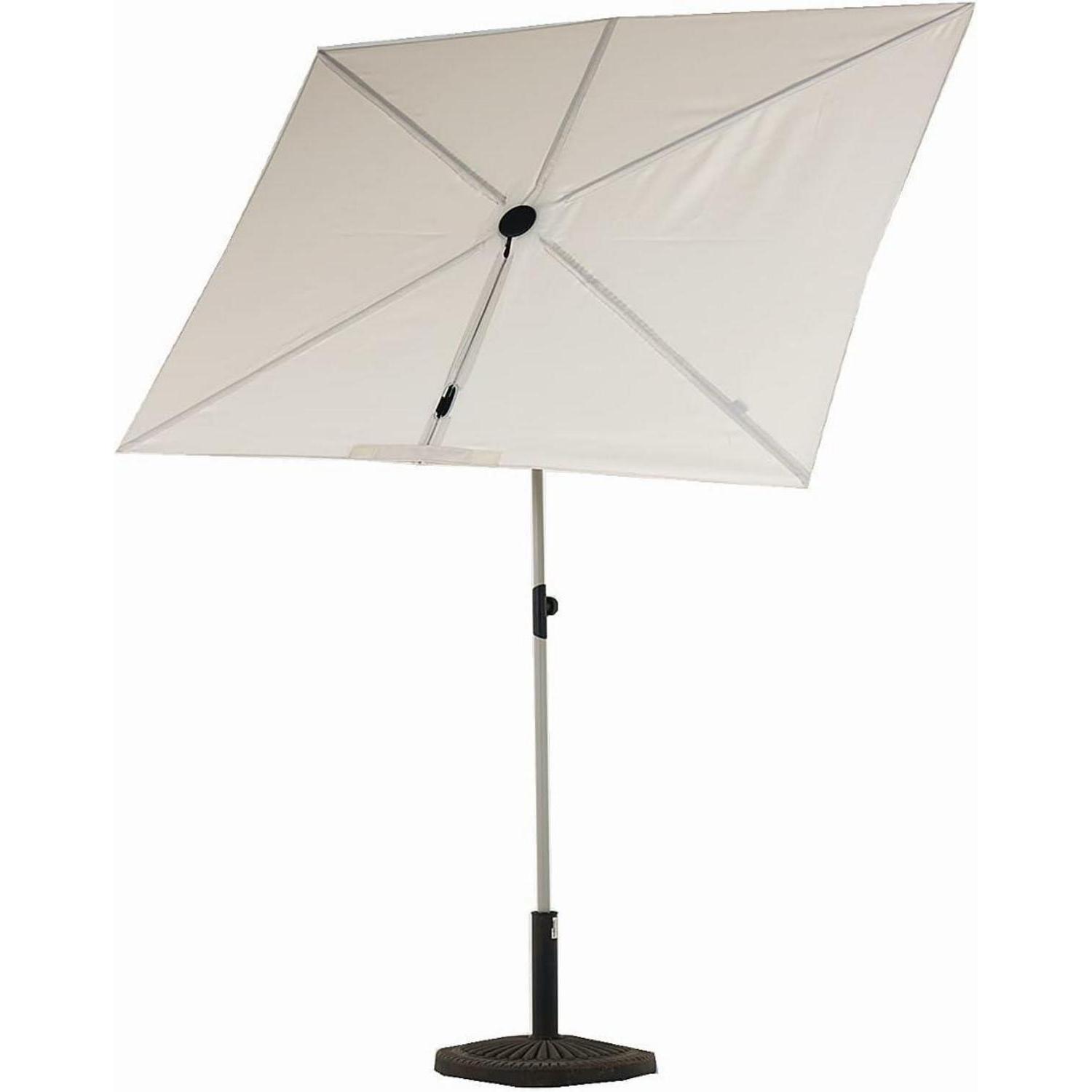 Balkonsonnenschirm Rechteckig 183x134cm Beige Mit Druckknopfneigung Und Uv-schutz 50+
