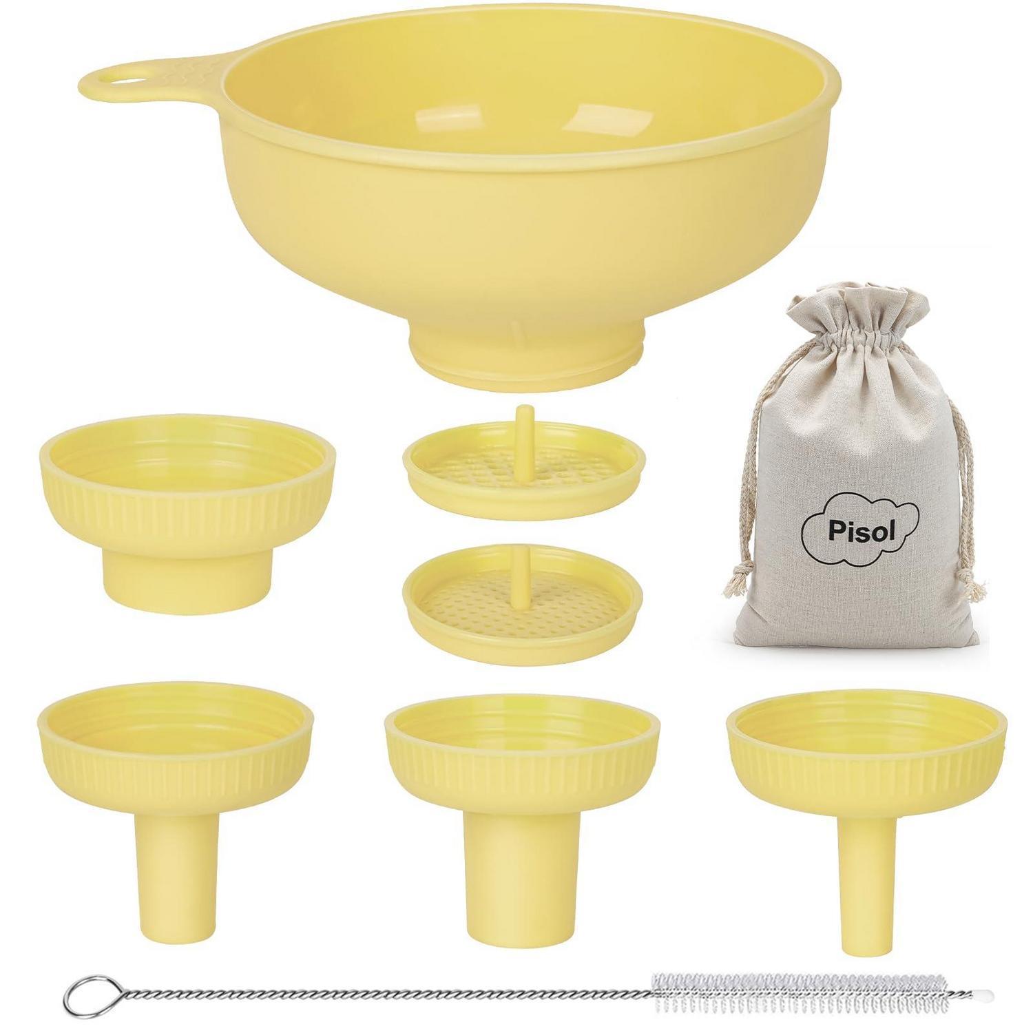 Küchentrichter Mit 5 Ausläufen, Bpa-frei, Spülmaschinenfest, Inkl. Bürste