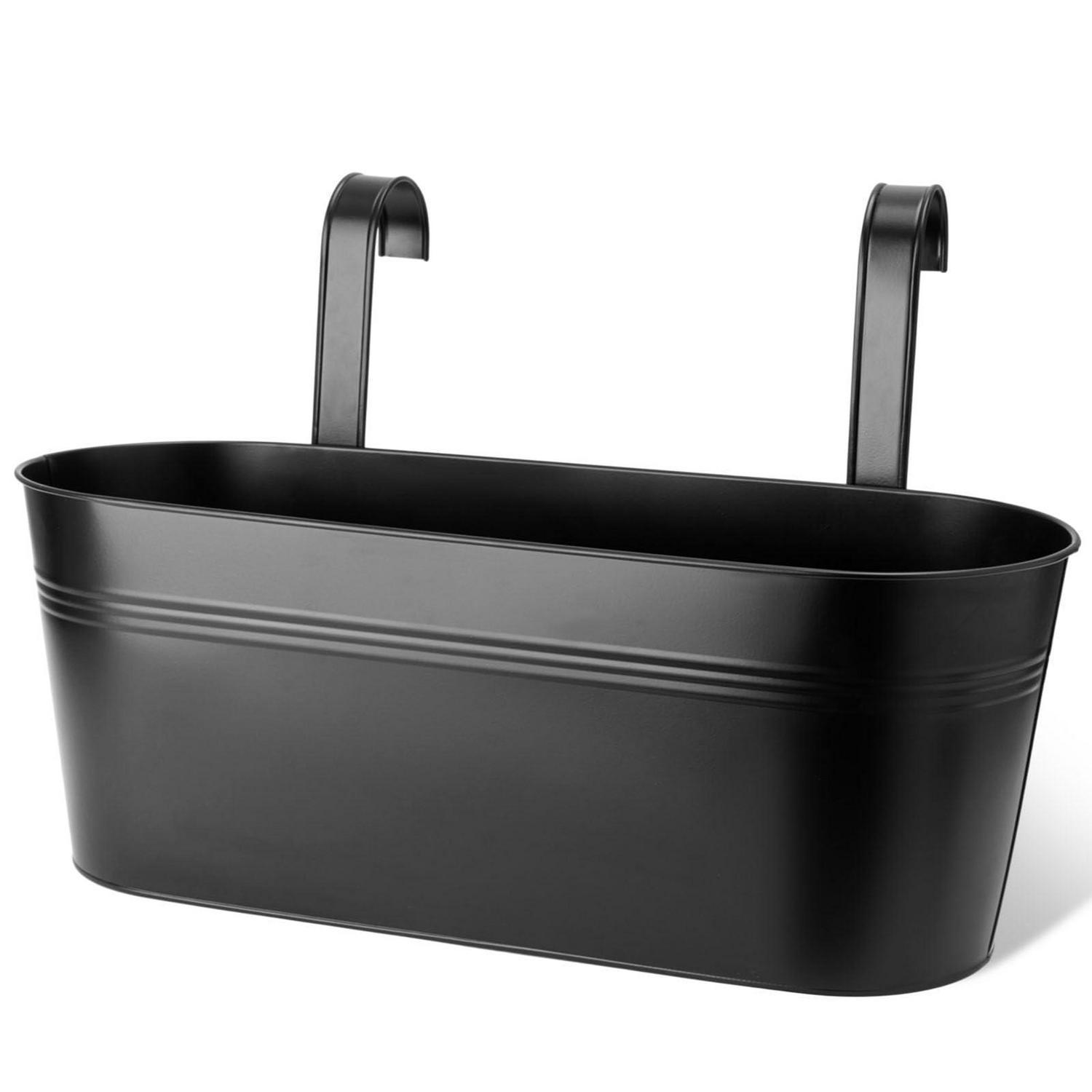 Hängender Balkonkasten 3er Set, 43cm Metall Pflanzkasten Mit Haken, Vintage Kräutergarten Für Geländer