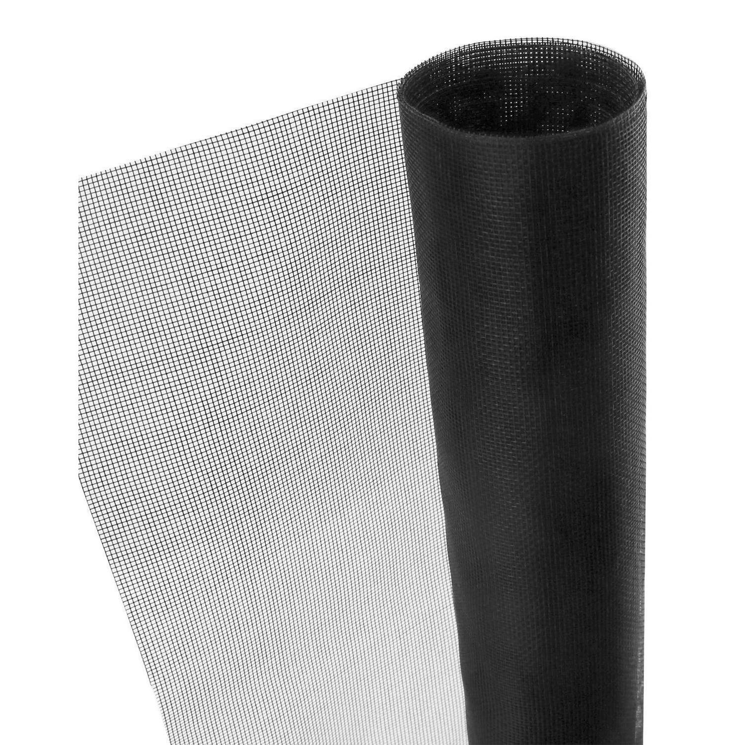 Fenster Fliegengitter Glasfaser 120x250cm Schwarz 18 Mesh Atmungsaktiv Zuschneidbar