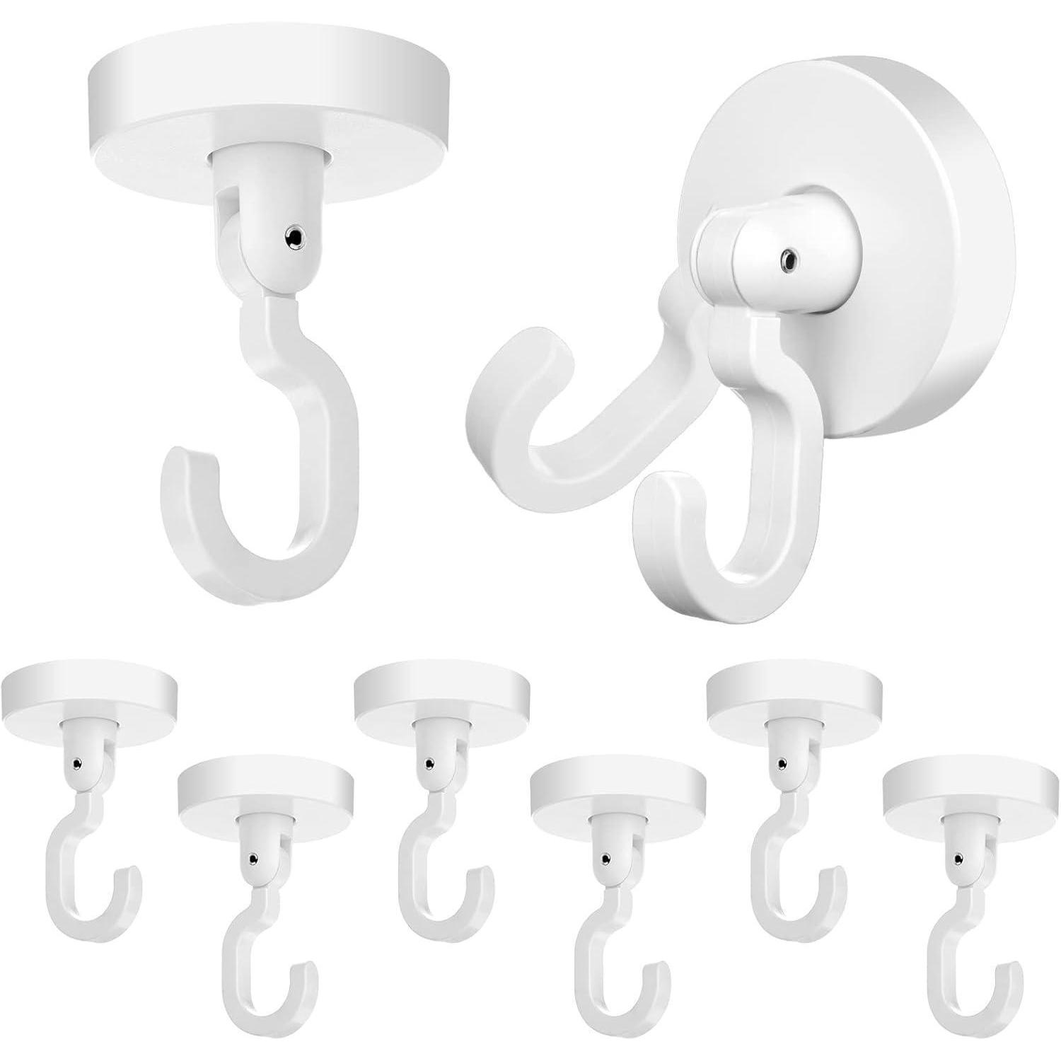 6er Set Drehbare Klebehaken Ohne Bohren, 360° Schwenkbar, Bis 4,5kg Belastbar