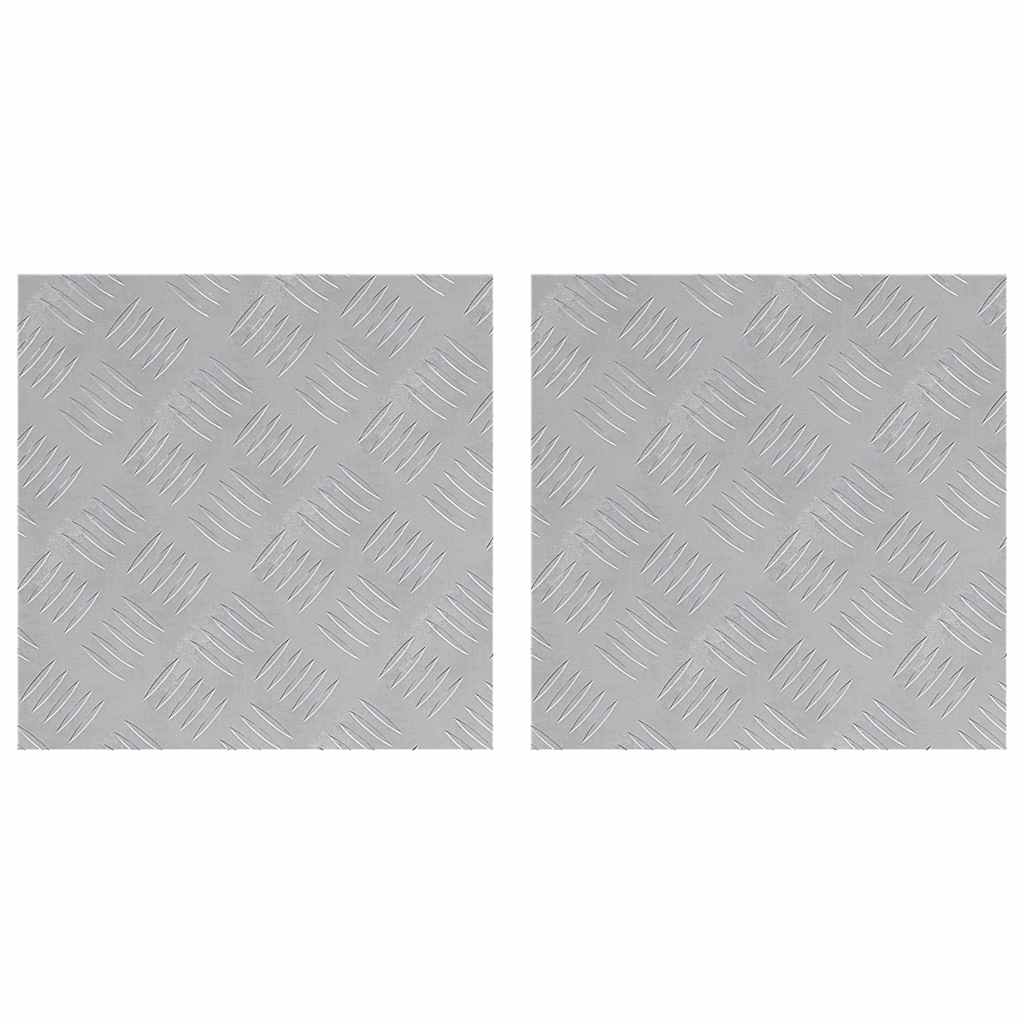 Maison Exclusive - Stufenmatten 2 Stk. 40 X 40 Cm Silber Aluminiu