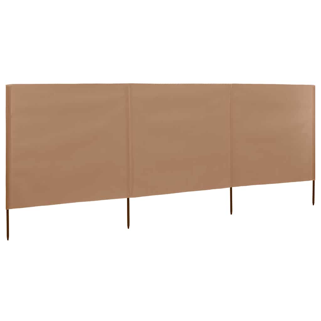 Maison Exclusive - 3-teiliges Windschutzgewebe 400 X 160 Cm Taupe