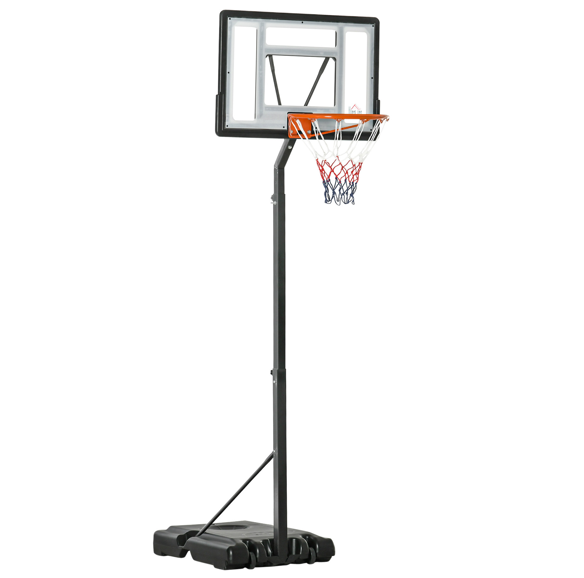 Verstellbarer Basketballkorb 260–310 Cm Mit Rollen, Schwarz