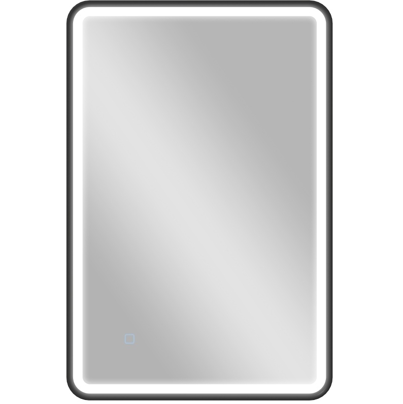 Led-badezimmerspiegel 90 X 60 Cm Schwarz Mit 3 Lichtfarben, Dimmbar Und Memory-funktion