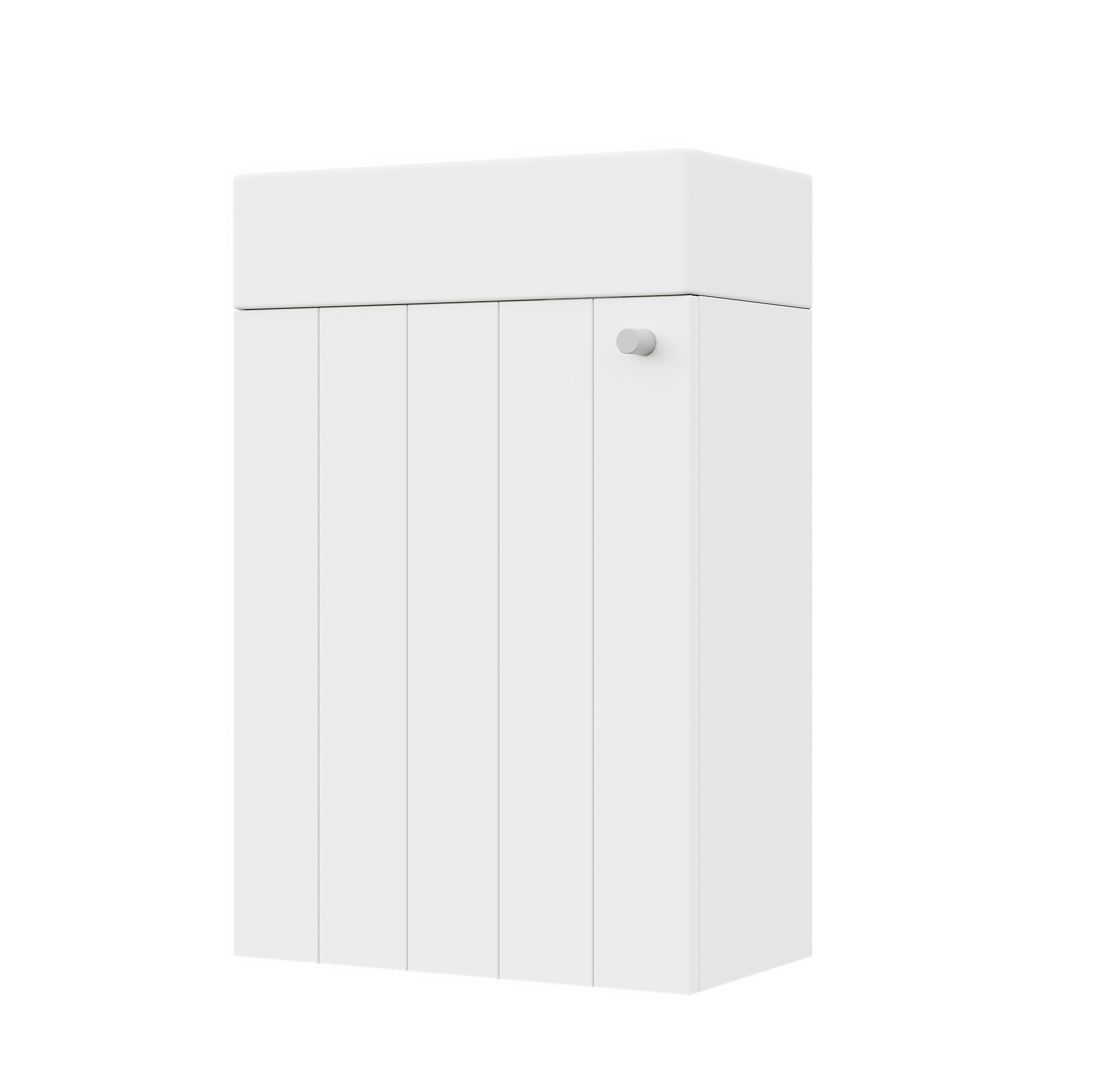 Hängendes Bad-waschtischunterschrank 41 X 23 X 62,5 Cm Aus Keramik Und Weißem Mdf