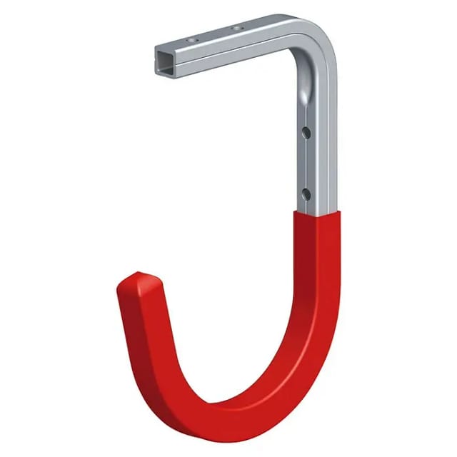Masidef - alfer Wand u. Deckenhaken Typ 8 rot gummiert 11 x 16,5 x 9 cm Aluminium Haken