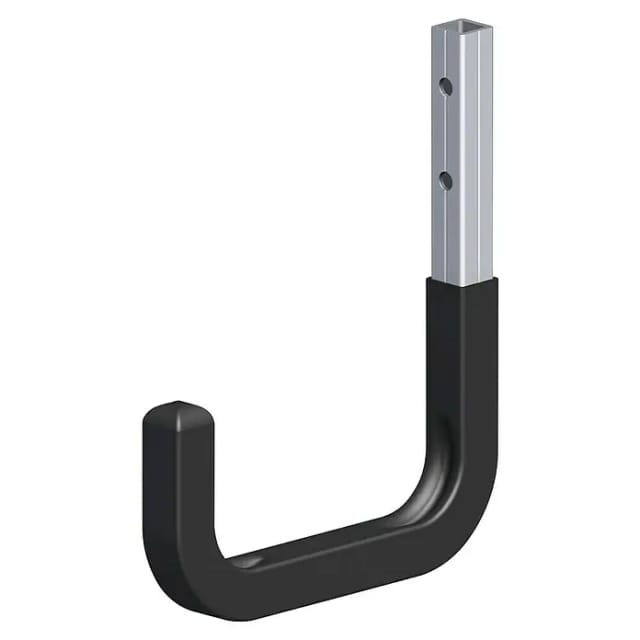 alfer Wandhaken Typ 10 gummiert 25 x 30 cm Alumium blank schwarz Universalhaken