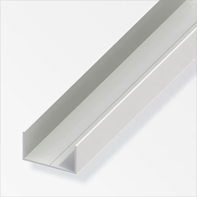 Alfer - Rechteck-U-Profil 19,5 x 35,5 x 1000 mm weiß Kunststoff Profile u Schiene