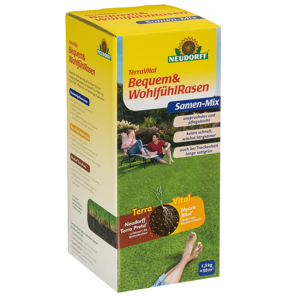 Neudorff® Terravital Bequem&wohlfühlrasen Samen-mix 1,5 Kg