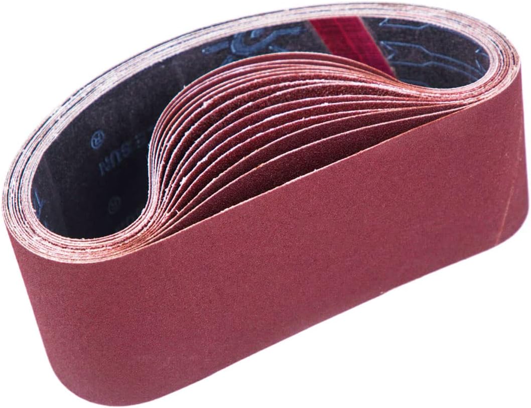 15 Schleifbänder 75 X 533 Mm, Gemischte Körnungen 80/120/150/240/400 Für Bandschleifer
