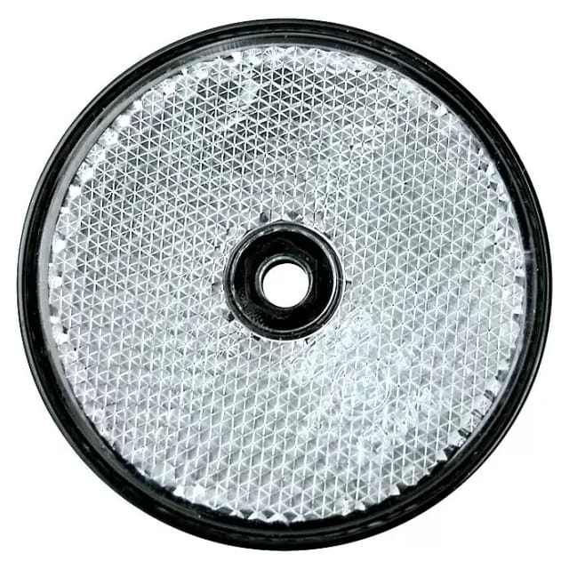 LAS Reflektor rund weiß 2 Stück Anhängerzubehör