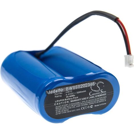 Ersatzakku Für Streamlight 44610 – 3200 Mah, 6,4 V, Lifepo4 – Verlängerte Laufzeit Für Die Taschenlampe