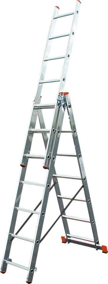 Krause Aluminium-Vielzweckleiter CORDA Globus mit Treppenfunktion 5,10 m Leiter