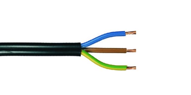 Weitere - Schlauchleitung H03VV-F 3 x 0,75 - 25 Meter, schwarz Kabel & Leitungen
