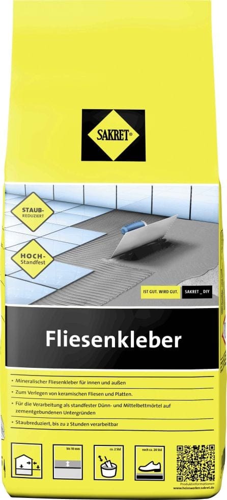 Fliesenkleber 5 kg Fliesenkleber & Baukleber - Sakret