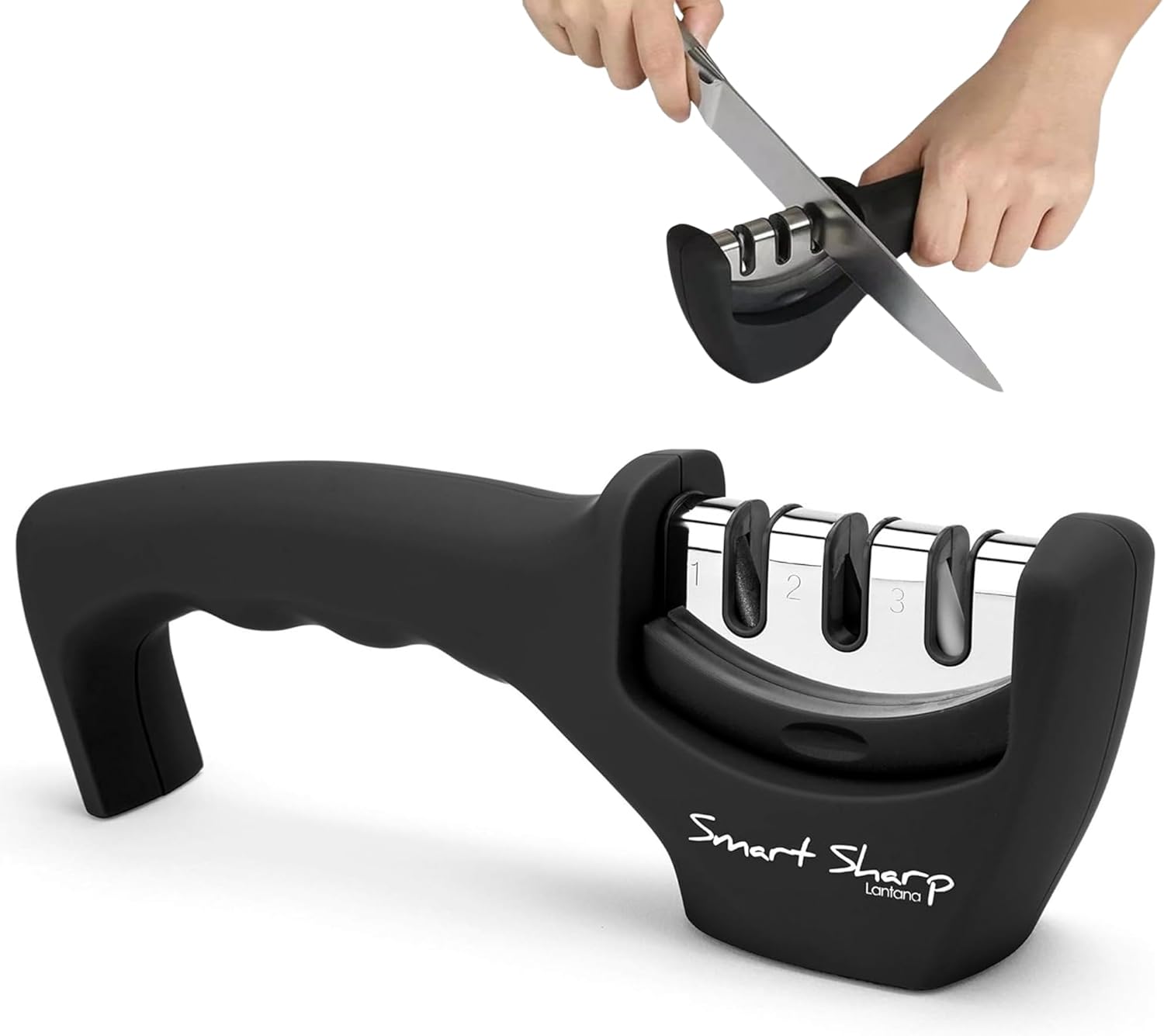 Smart Sharp 3-stufen-messerschärfer, Manuell, Schwarz