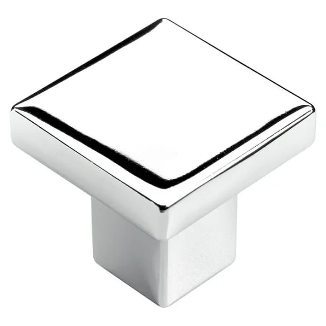 Hettich - Möbelknopf Zinkdruckguss verchromt 30,0 x 30,0 mm - 1 Stück Filzgleiter & Möbelgriffe