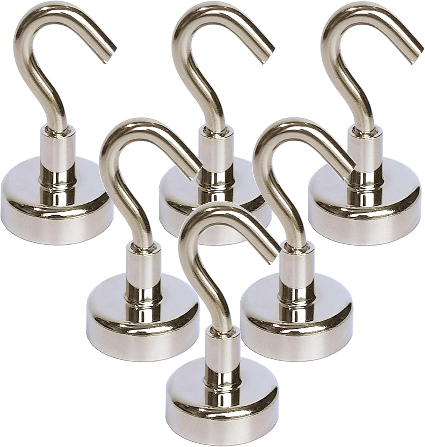 6 Magnethaken, 9 Kg Haltekraft, Starke Magnete