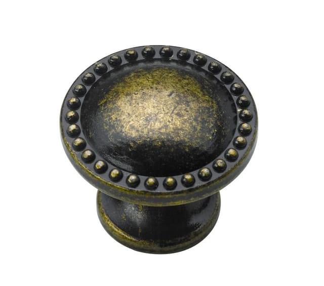 Hettich - Möbelknopf Zinkdruckguss gold ø 28,0 mm - 1 Stück Filzgleiter & Möbelgriffe