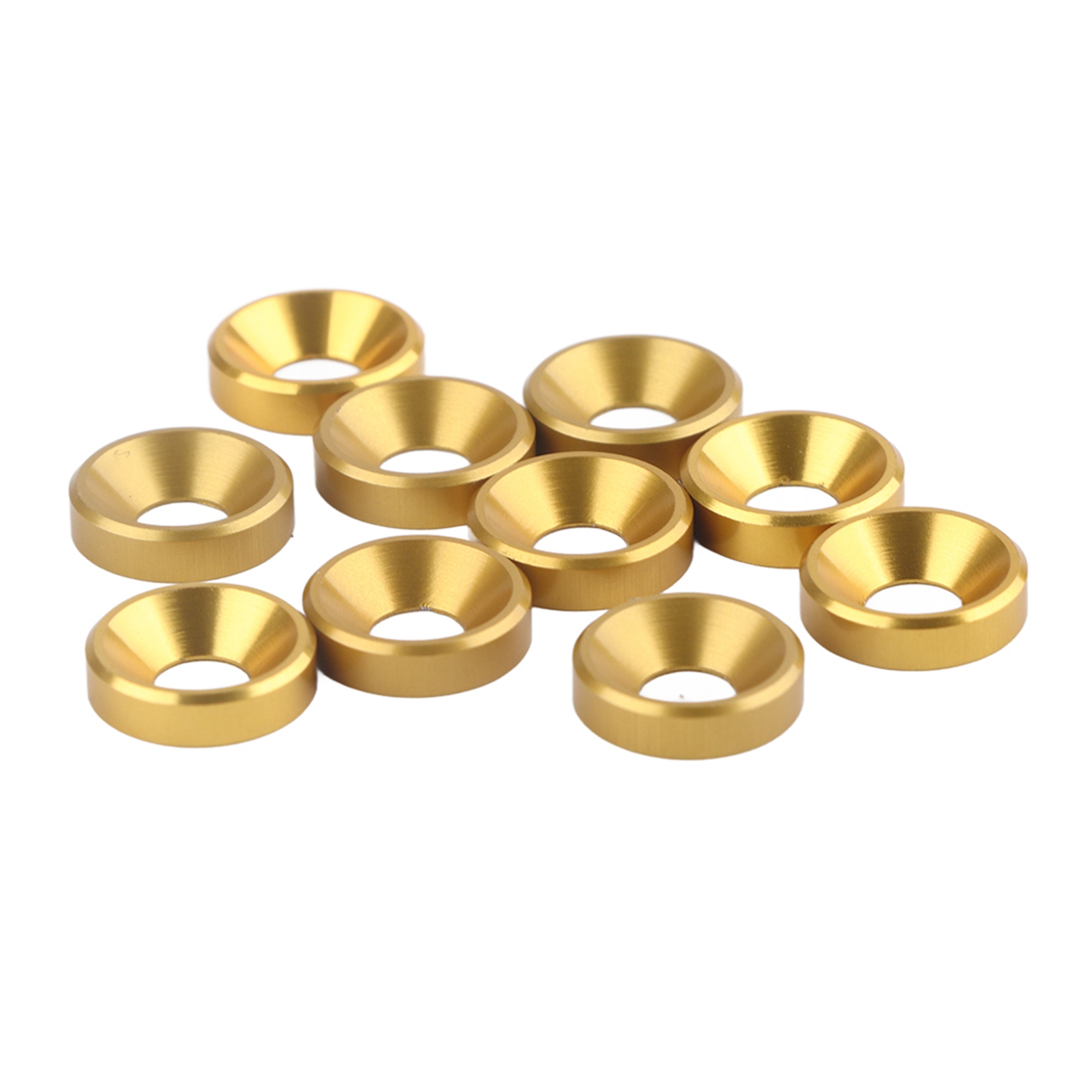 10 Stück M4 Eloxierte Senkkopf-unterlegscheiben Dichtung Aluminiumlegierung Gold