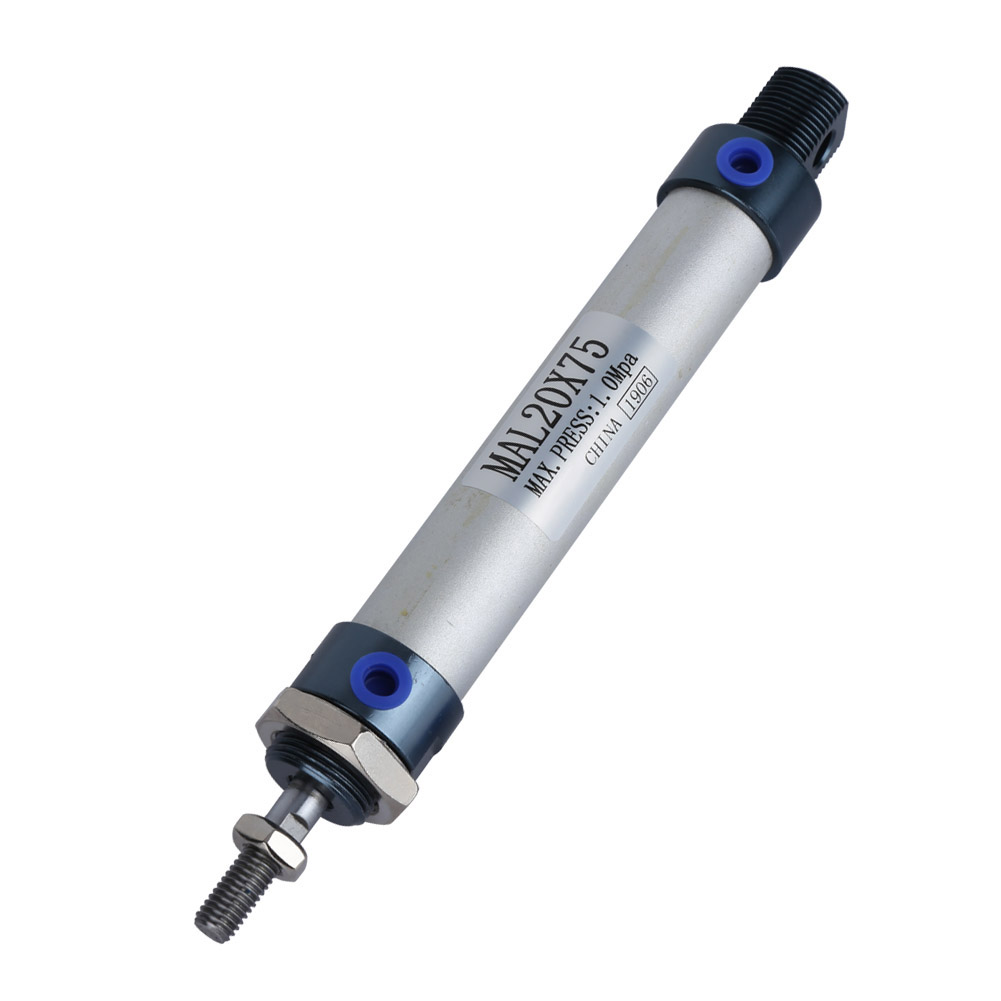 Mal 20mm Einfachkolben-doppelwirkungs-mini-pneumatikzylinder Aus Aluminiumlegierung (75mm Hub)