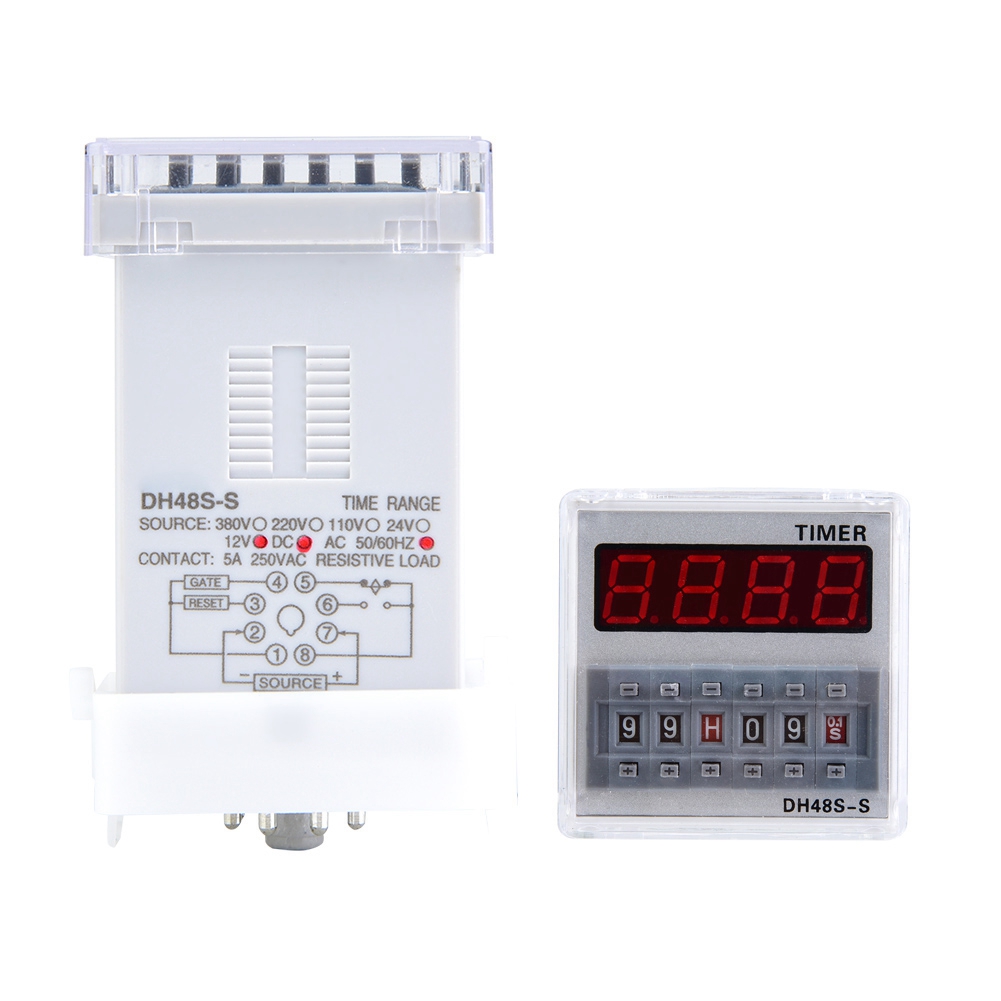 Programmierbarer Verzögerungszeitrelais-timer 0,1s-99h 8-pin Dh48s S (12v Ac/dc)