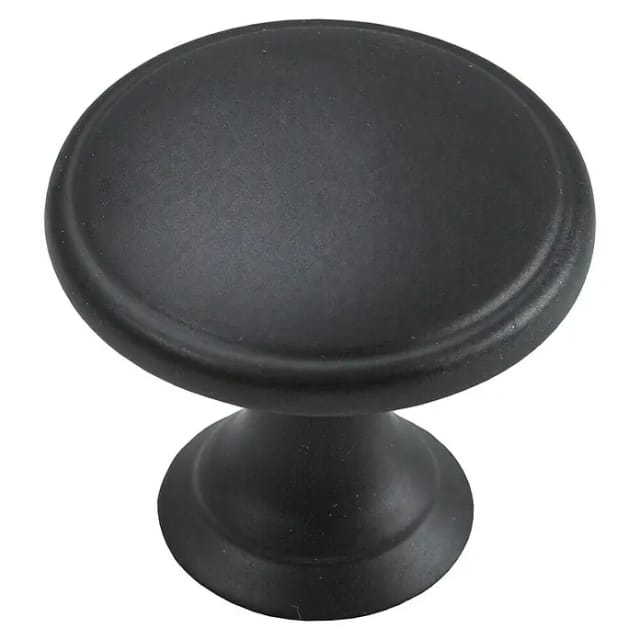 Hettich - Möbelknopf Zinkdruckguss schwarz ø 32,0 mm - 1 Stück Möbelgriffe