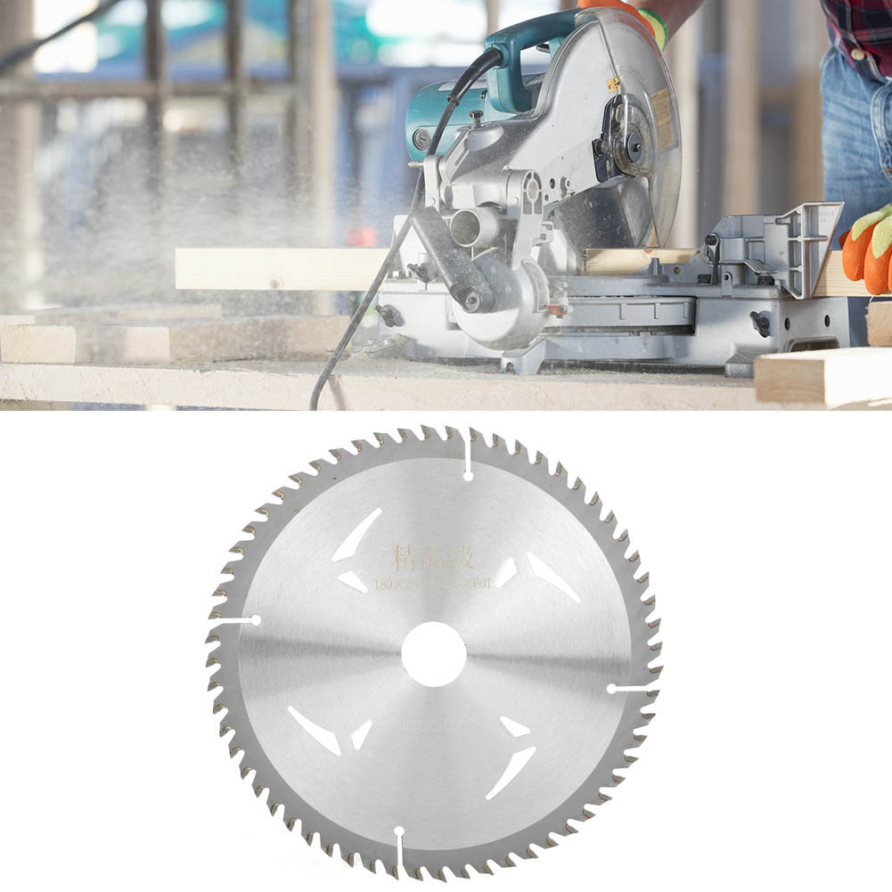 Sägeblatt 60t, Hochwertige Hartmetall-holzbearbeitungssäge, Winkelschleiferzubehör, 180 X 25,4 X 2,0 Mm