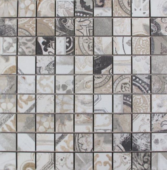 Weitere - Mosaikfliese Ghirigori 31 x 31 cm beige-weiß Steinmaß ca. 3,3 x 3,3 cm Mosaikfliesen