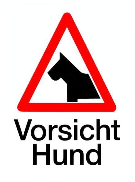 Klebeschild Vorsicht Hund Klebeschild - Conacord