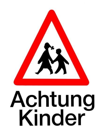 Klebeschild Achtung Kinder Klebeschild - Conacord