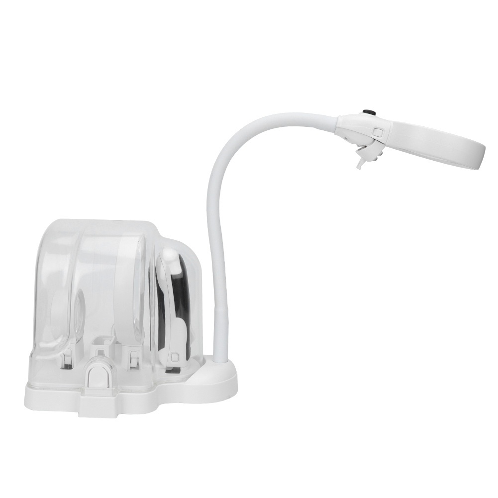 Multifunktionale 2-in-1-led-tischlupe Mit Vergrößerungsglas Für Reparaturstationen (eu 110–240 V)