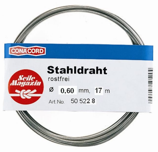 Drahtseil ø 0,6 mm x 17 m Draht - Conacord