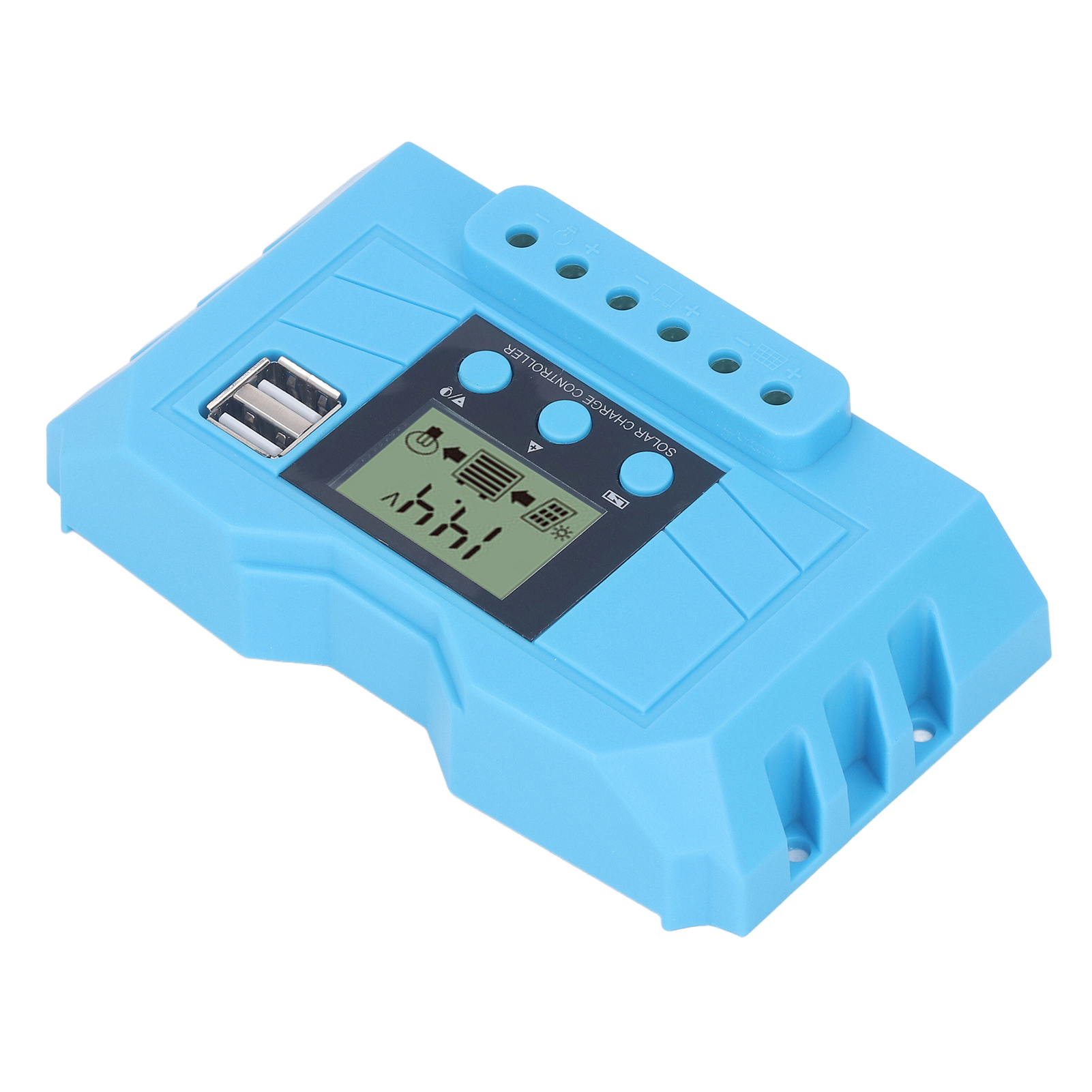 Solar-laderegler Mit Lcd-display, 12 V/24 V, Zwei Usb-anschlüssen, Pwm-solar-laderegler, 10 A