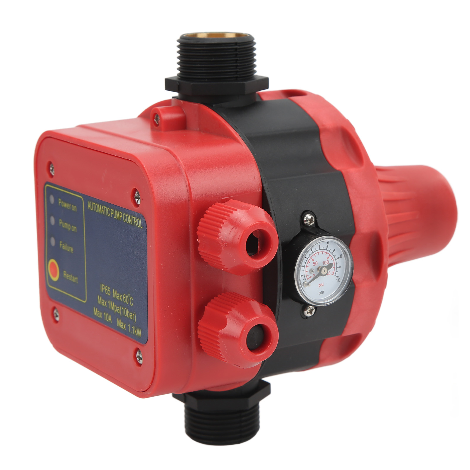Automatischer Druckregler Für Wasserpumpen Mit Abs-gehäuse, Anti-leerlauf-druckschalter Für Den Garten, 220–240 V, 1,1 Kw