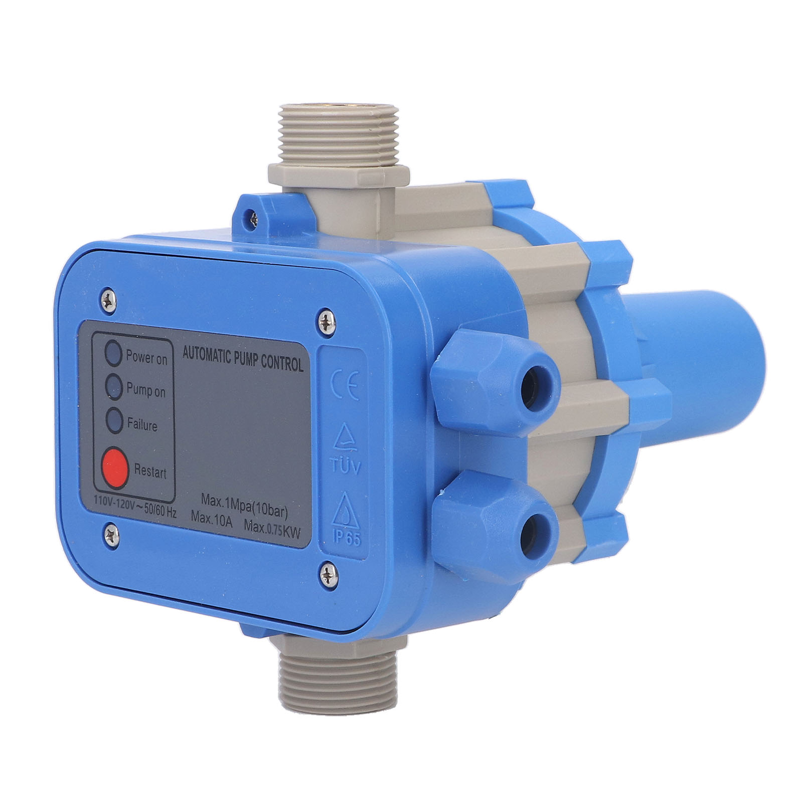 Wasserpumpensteuerung Ip65 Wasserdicht, Gehäuse Aus Hochfestem Abs, Intelligenter Wasserpumpen-druckregler 110–120 V (0,75 Kw)