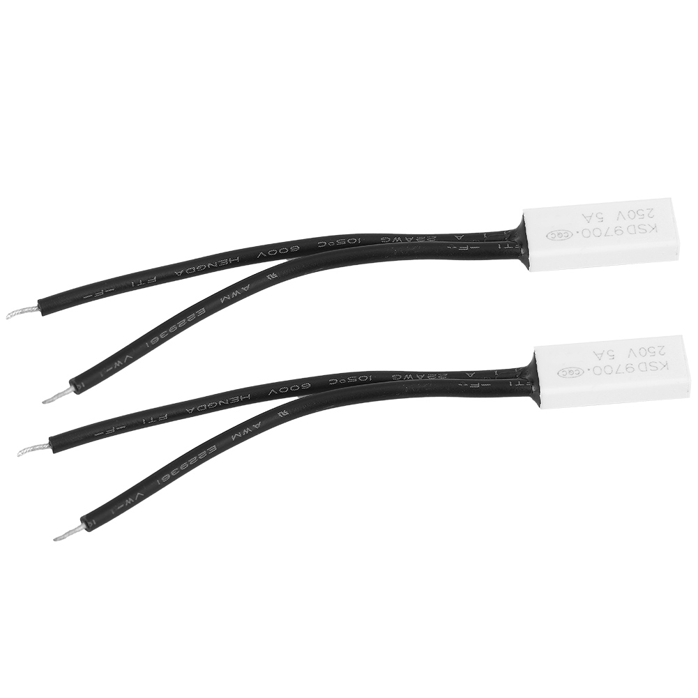 2 Stück Ksd9700 Normalerweise Geschlossener Temperaturregler Thermoschutz Kunststofffühler 150℃