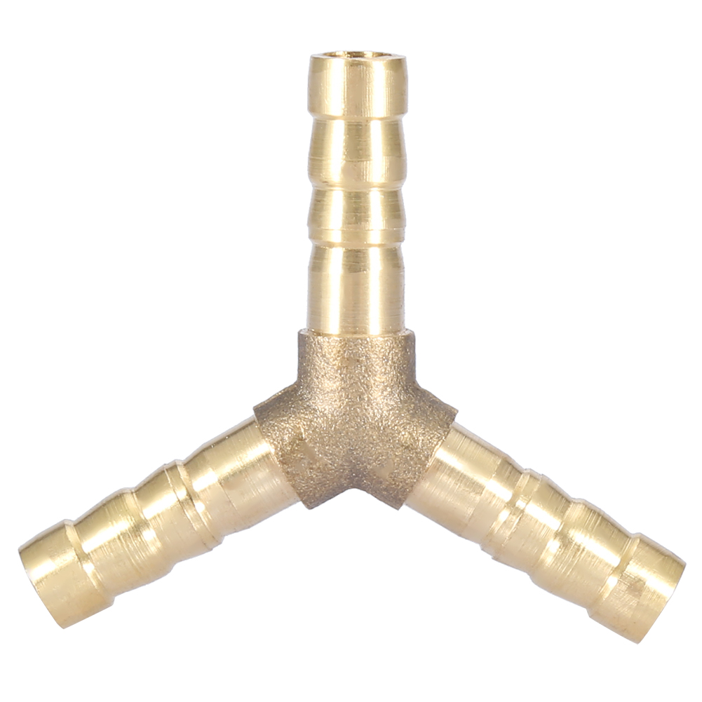 Messing Y 3-wege-schlauchverbinder Mit Widerhaken Für Luft, Wasser Und Gas (außendurchmesser 6 Mm, 4 Stück)