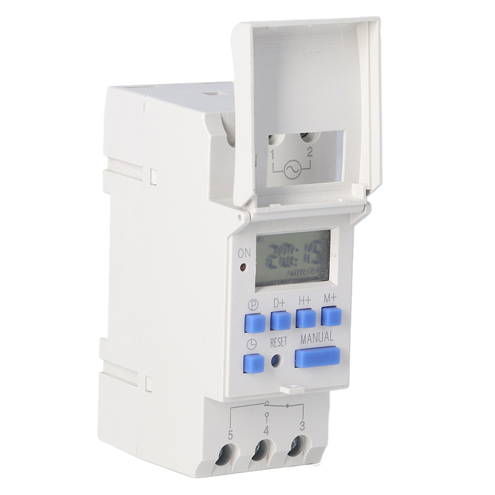 Digitales Lcd-wochenzeitrelais Mit Din-anzeige Für Schienenverkehr, Industriebetrieben, Ac 220–240 V, Ahc15a