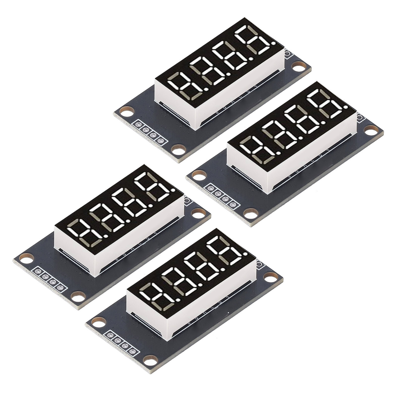 4 Sets Digitalröhren-anzeigemodul Led 4-stellig 7-segment 0,36 Zoll Tm1637 Treiberchip Weiß Mra110a