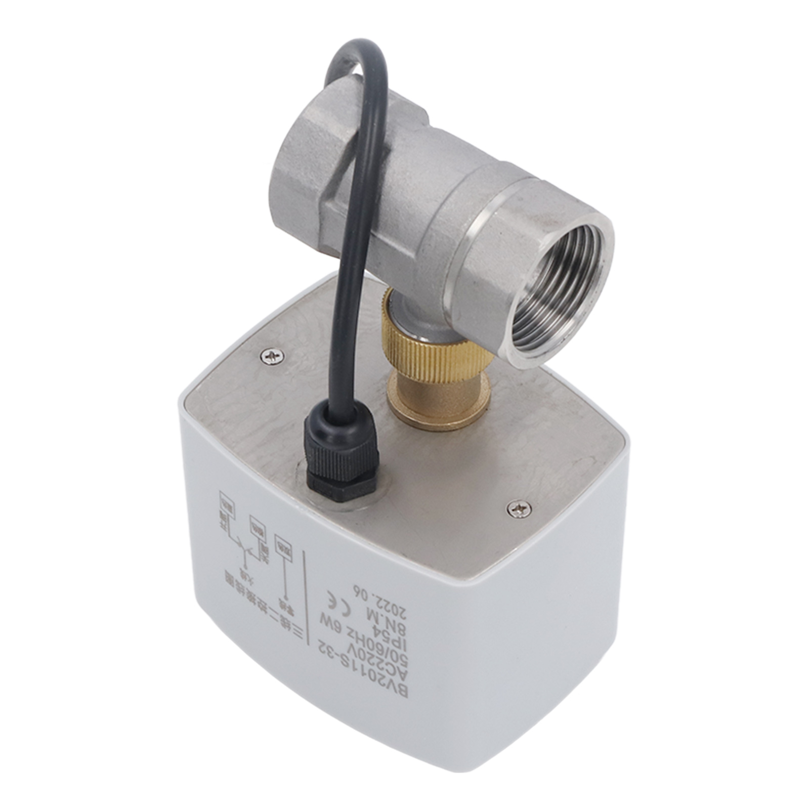 Motorisiertes Kugelventil Aus Edelstahl, Elektrischer Antrieb, 3-wege-steuerung, 2 Anschlüsse, Dn25, 2, Ac220v