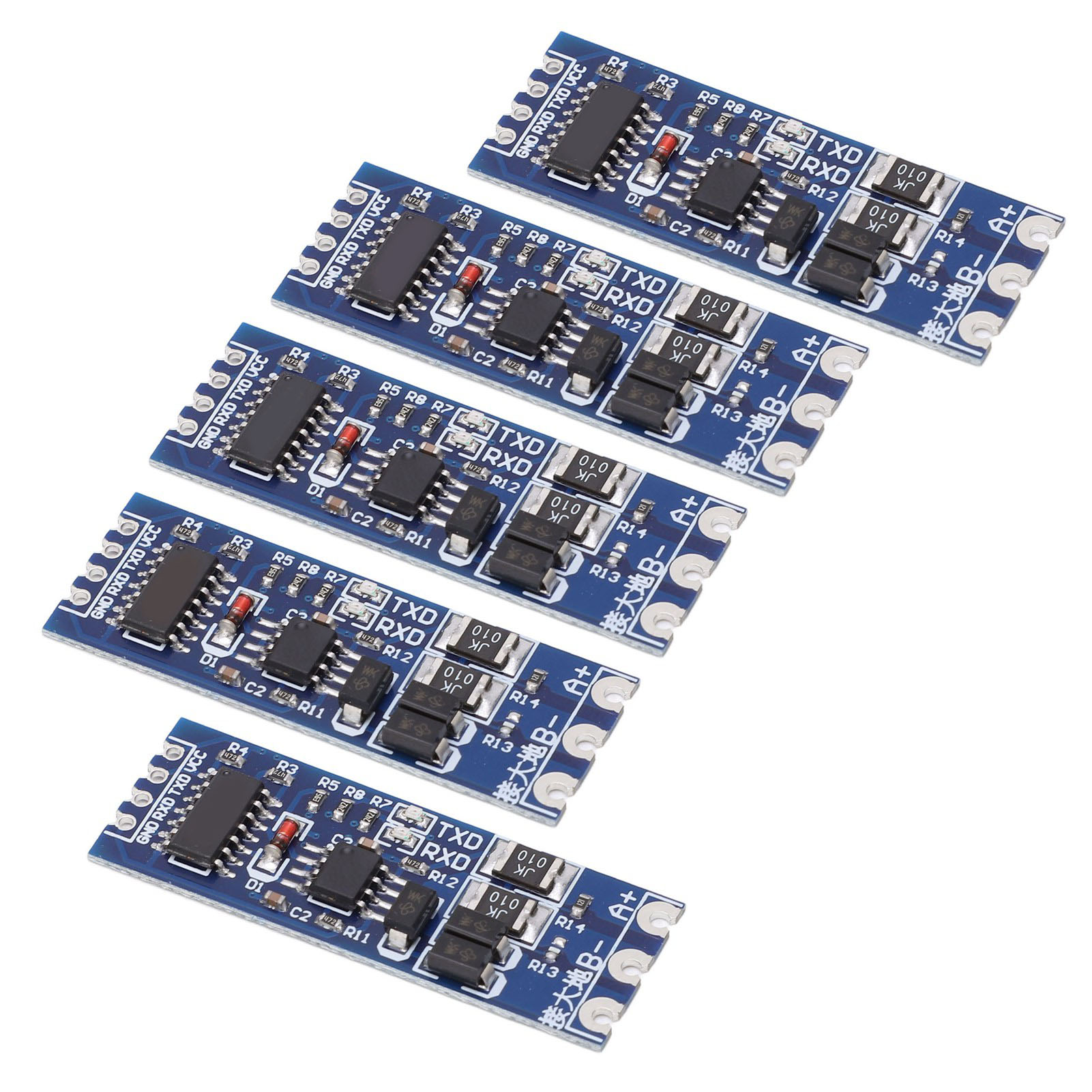 5 Stück Ttl-zu-rs485-konvertermodul Mit Starkem Entstörungs- Und Blitzschutz, Ttl-zu-rs485-adapterplatine