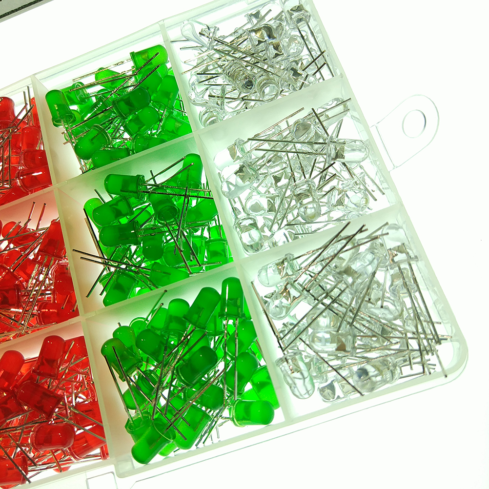 500 Stück Led-diodenleuchten, 5 Farben, 5 Mm Leuchtdioden, Led-sortiment, Diffuse Runde Glühbirnen