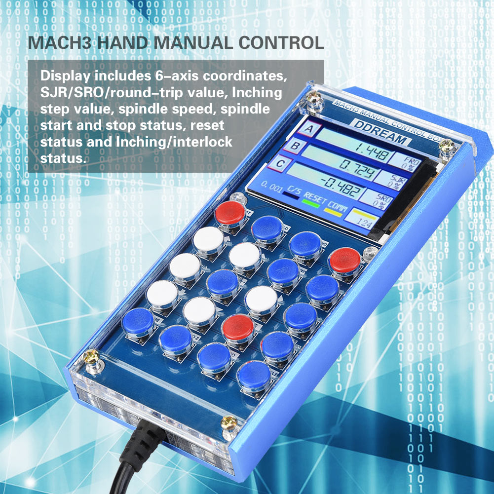 6-achsen Mach3 Digital-lcd-display, Handsteuergerät, Cnc-serielle Schnittstelle