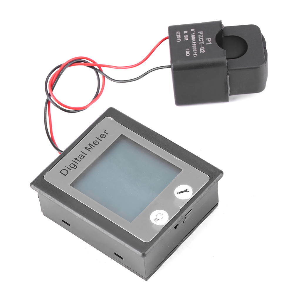 Peacefair Stn Anzeigetafel Ac 80-260v 100a Strom Spannung Watt Energie Panel Voltmeter Ct